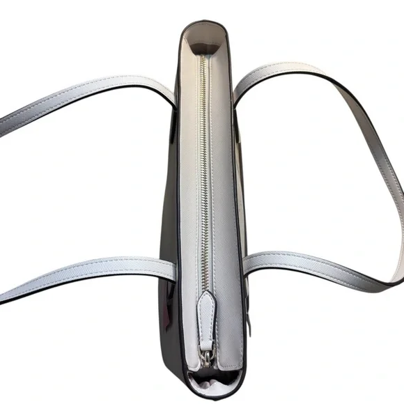 NWT Kate Spade Tote Parchment White Bag Saffiano PVC Daily K8662 Gold Logo NEW - Picture 3 of 16